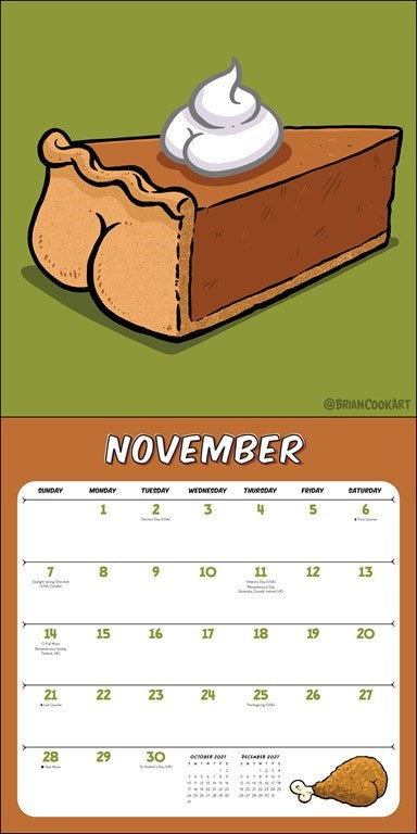 Butts on Things 2027 Wall Calendar by Brian Cook Art