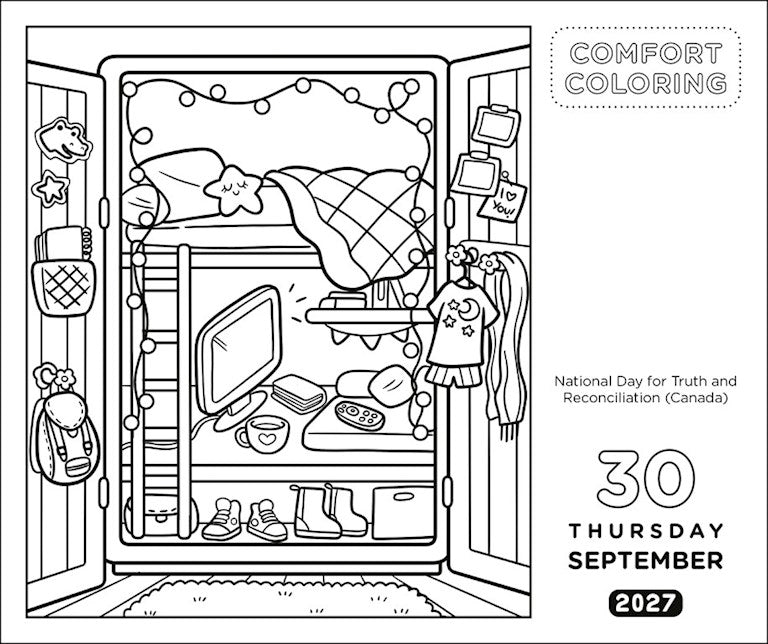 Comfort Coloring 2027 Day-to-Day Calendar