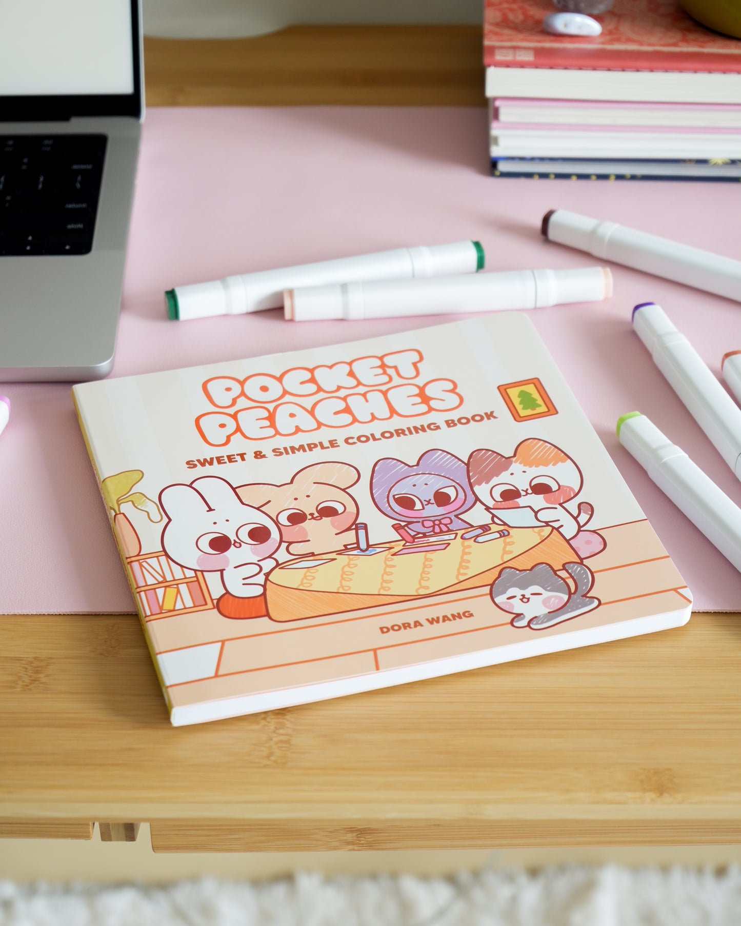 Pocket Peaches Sweet & Simple Coloring by Dora Wang