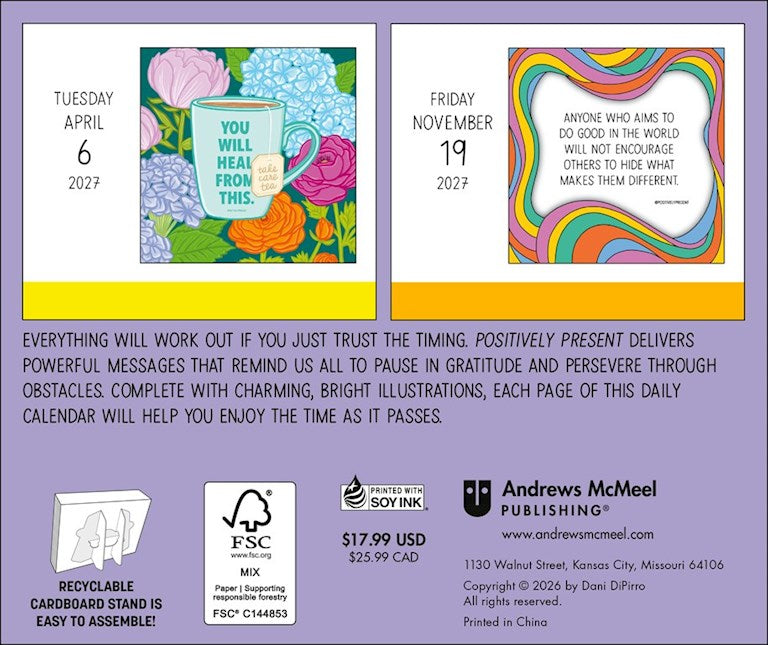 Positively Present 2027 Day-to-Day Calendar by Dani DiPirro