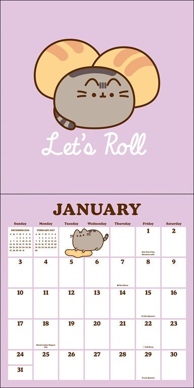 Pusheen 2027 Wall Calendar with Stickers by Pusheen