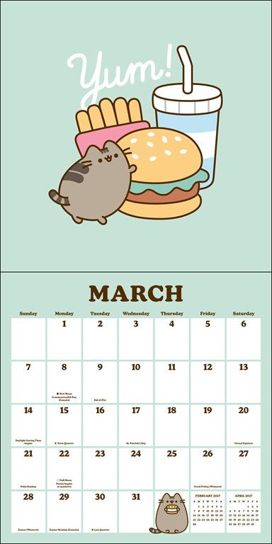 Pusheen 2027 Wall Calendar with Stickers by Pusheen