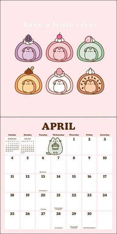Pusheen 2027 Wall Calendar with Stickers by Pusheen