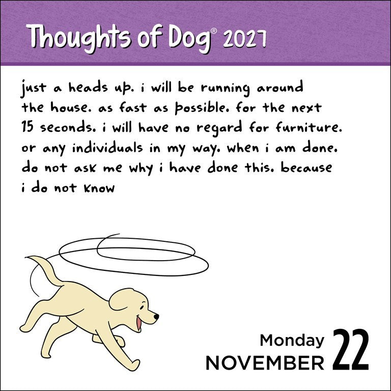 Thoughts of Dog 2027 Day-to-Day Calendar by Matt Nelson