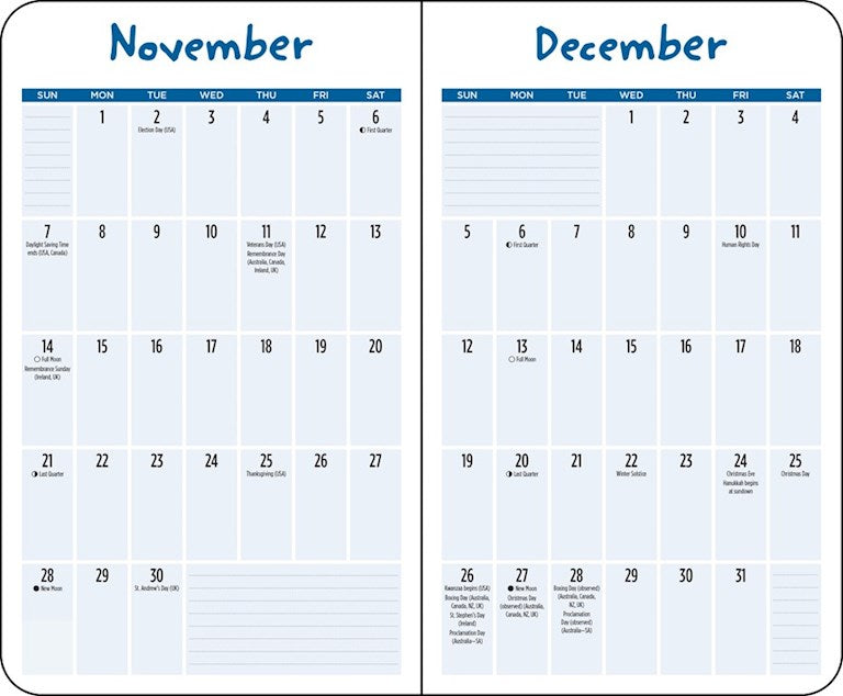 Thoughts of Dog 2027 Monthly/Weekly Planner Calendar by Matt Nelson