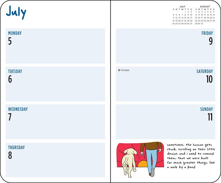 Thoughts of Dog 2027 Monthly/Weekly Planner Calendar by Matt Nelson