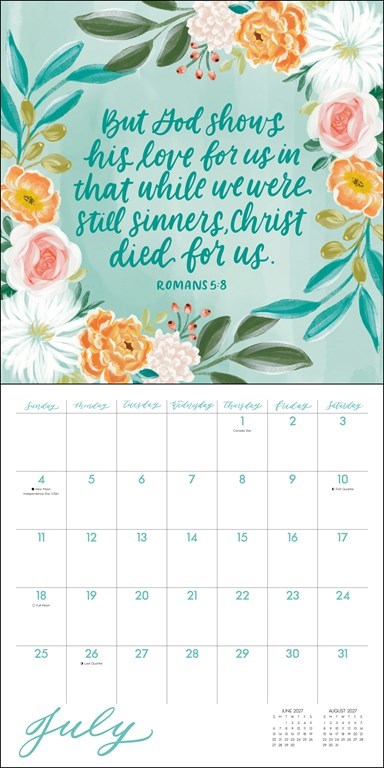 Scriptures and Florals 2027 Wall Calendar by Allison Loveall
