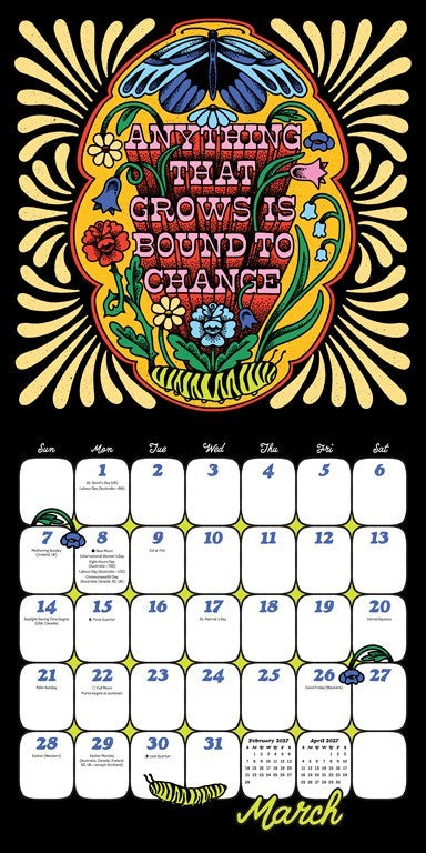 Ren-O-Graphics 2027 Wall Calendar with Stickers by Sophia Ren
