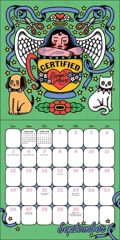 Ren-O-Graphics 2027 Wall Calendar with Stickers by Sophia Ren