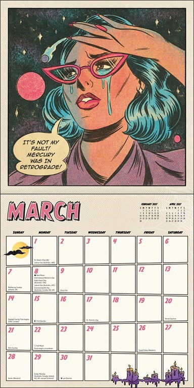 Tragic Girls 2027 Wall Calendar by Katie Mansfield
