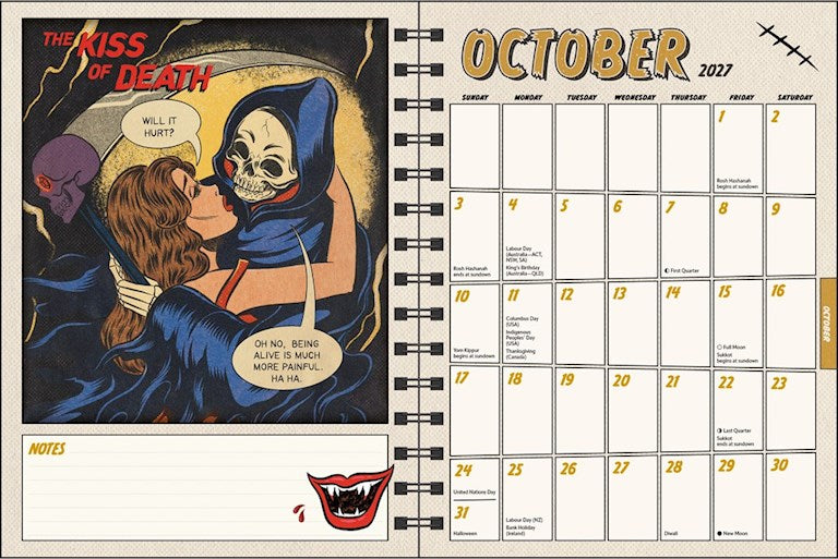 Tragic Girls 2027 Monthly/Weekly Planner Calendar by Katie Mansfield