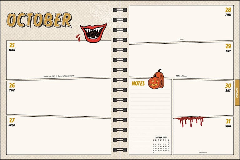 Tragic Girls 2027 Monthly/Weekly Planner Calendar by Katie Mansfield