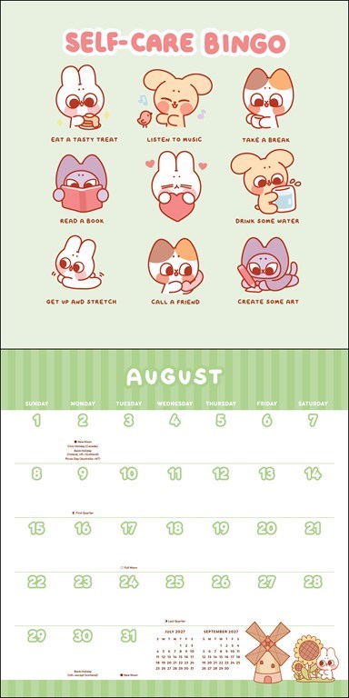 Pocket Peaches 2027 Wall Calendar with Stickers by Dora Wang