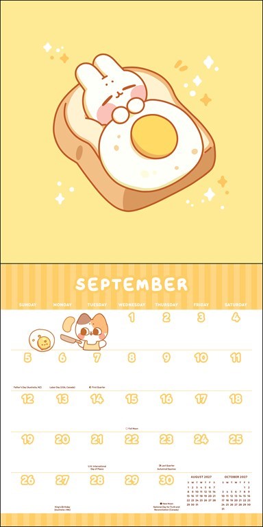 Pocket Peaches 2027 Wall Calendar with Stickers by Dora Wang