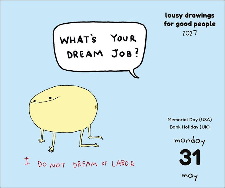 Lousy Drawings For Good People 2027 Day-to-Day Calendar by Ainsley Drew