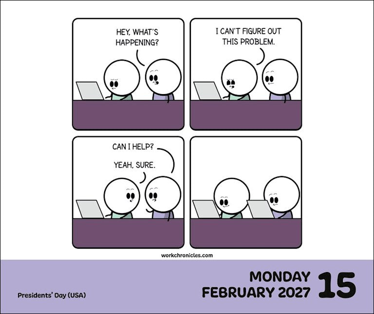 Work Chronicles 2027 Day-to-Day Calendar by Bob.
