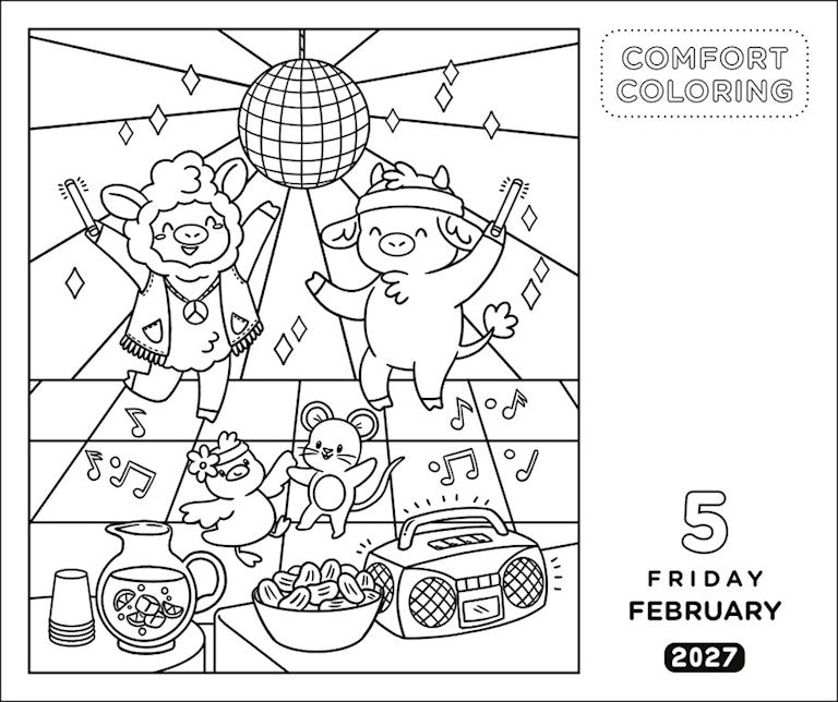 Comfort Coloring 2027 Day-to-Day Calendar