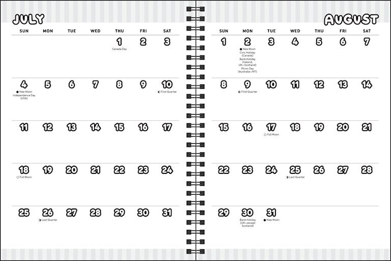 Pocket Peaches 2027 Monthly/Weekly Coloring Planner with Stickers to Color by Dora Wang