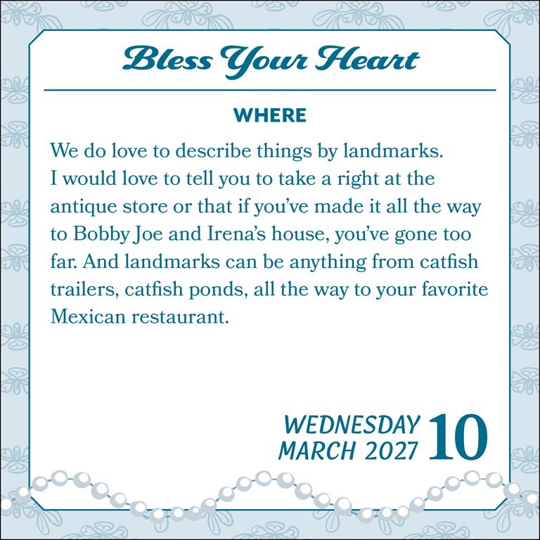 Bless Your Heart 2027 Day-to-Day Calendar