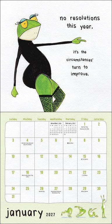 Just Froget About It 2027 Mini Wall Calendar by Sarah Nilson