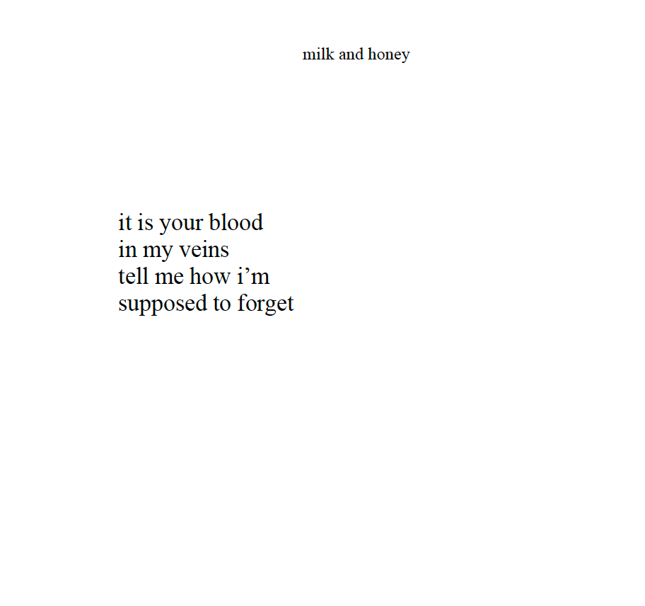 milk and honey by Rupi Kaur