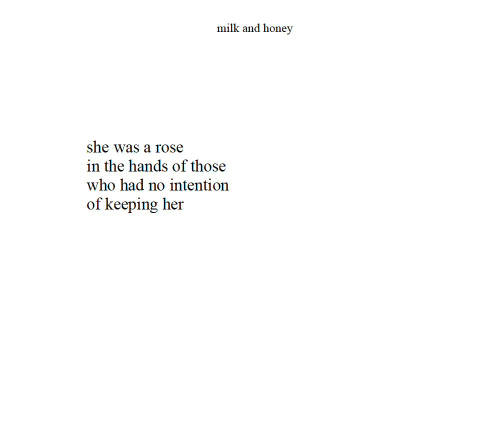 milk and honey by Rupi Kaur