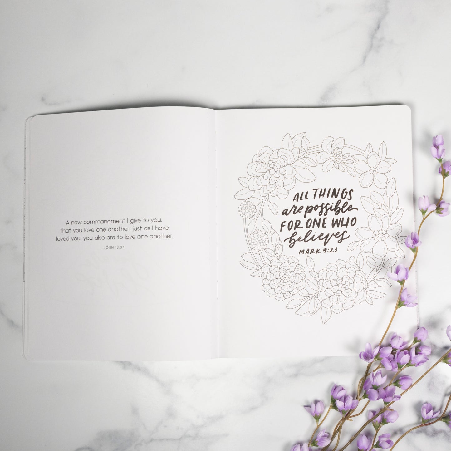 Scriptures and Florals Coloring Book by Allison Loveall
