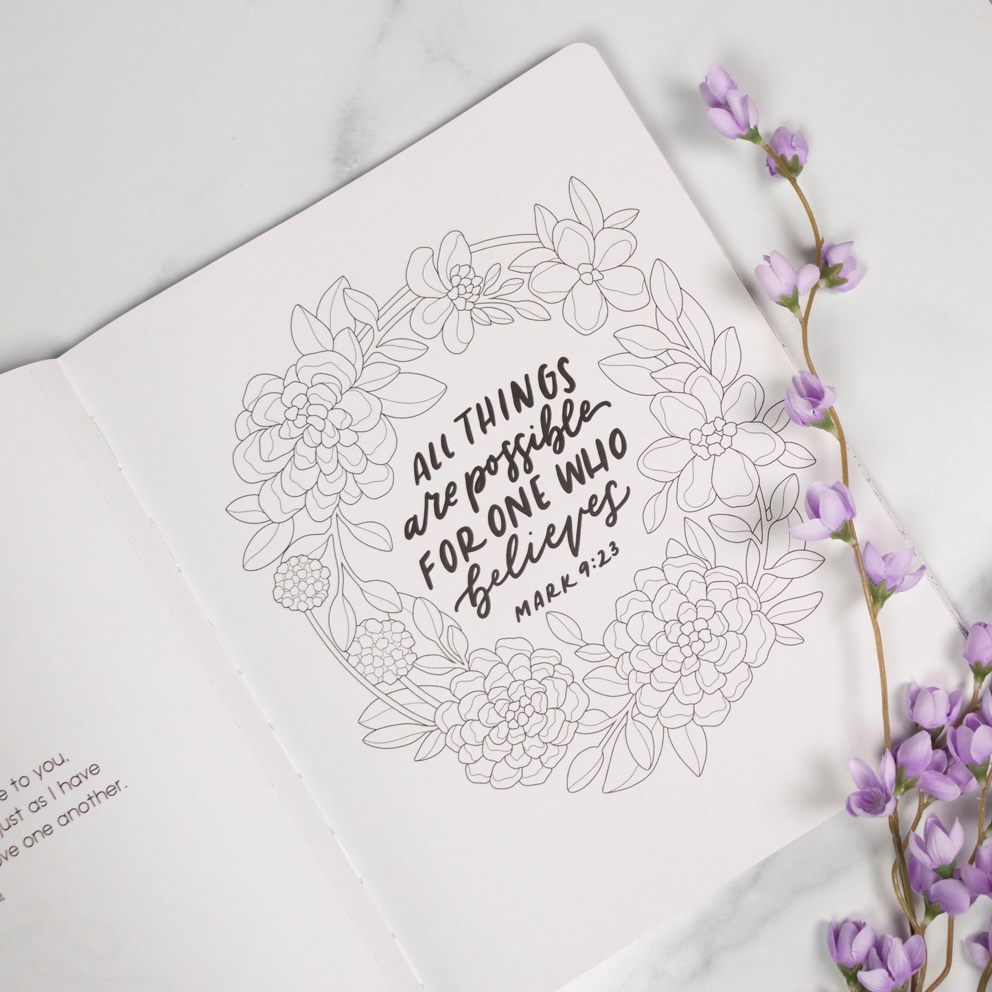Scriptures and Florals Coloring Book by Allison Loveall
