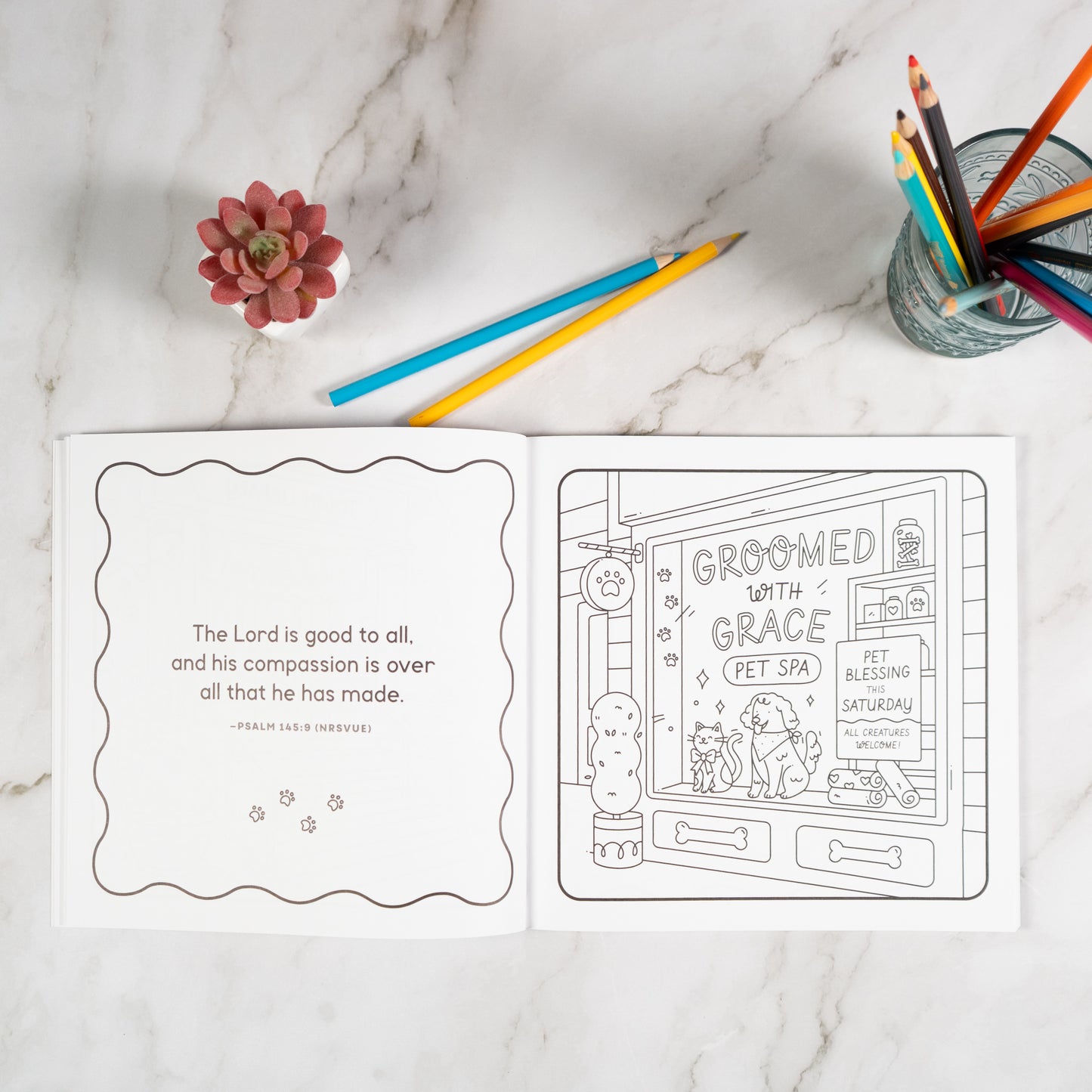 Simple Gifts Christian Coloring: Main Street by Adley Byrd, Amen Editions