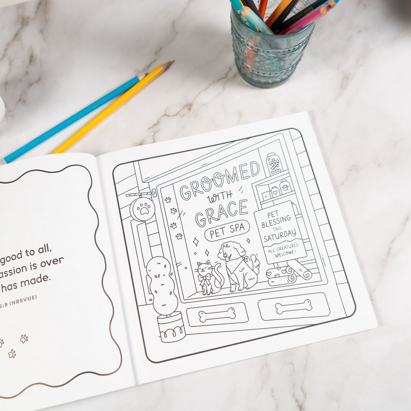 Simple Gifts Christian Coloring: Main Street by Adley Byrd, Amen Editions