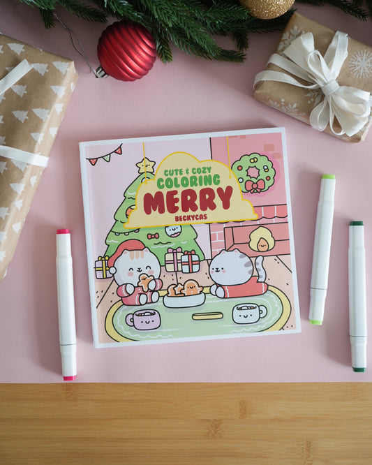 Cute and Cozy Coloring: Merry by Becky Cas