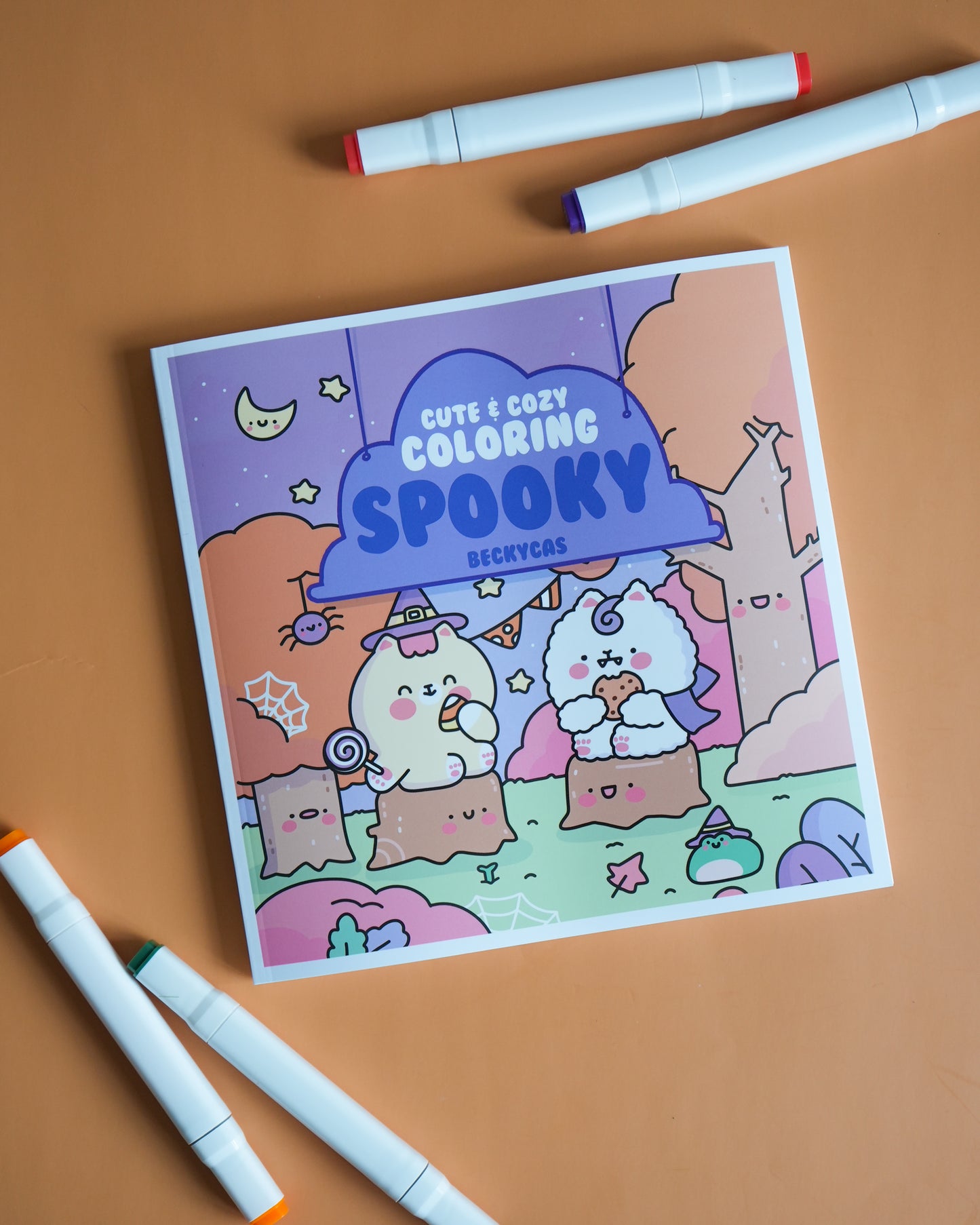 Cute and Cozy Coloring: Spooky by Becky Cas