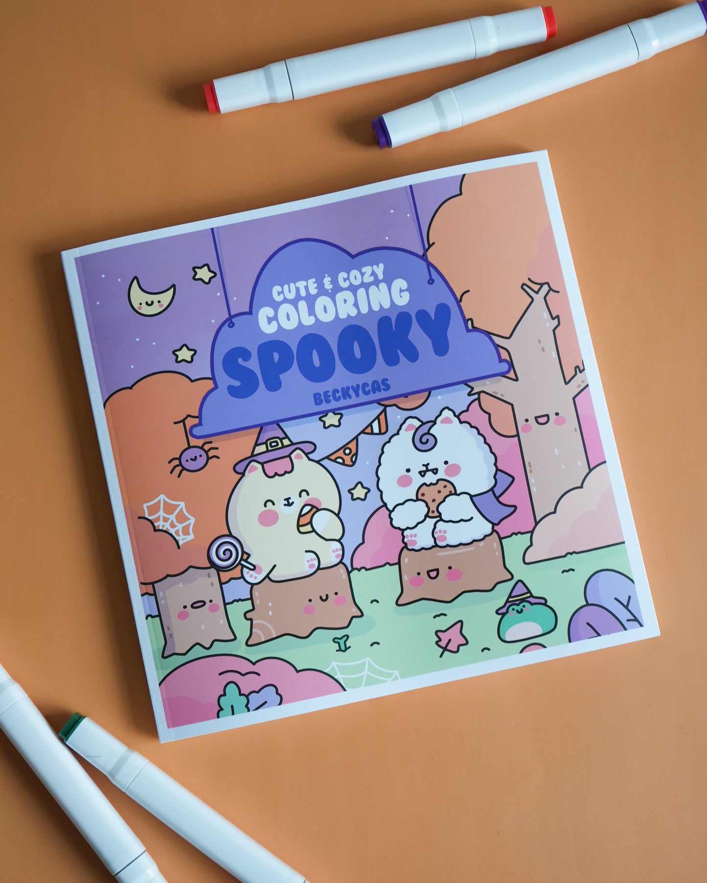 Cute and Cozy Coloring: Spooky by Becky Cas