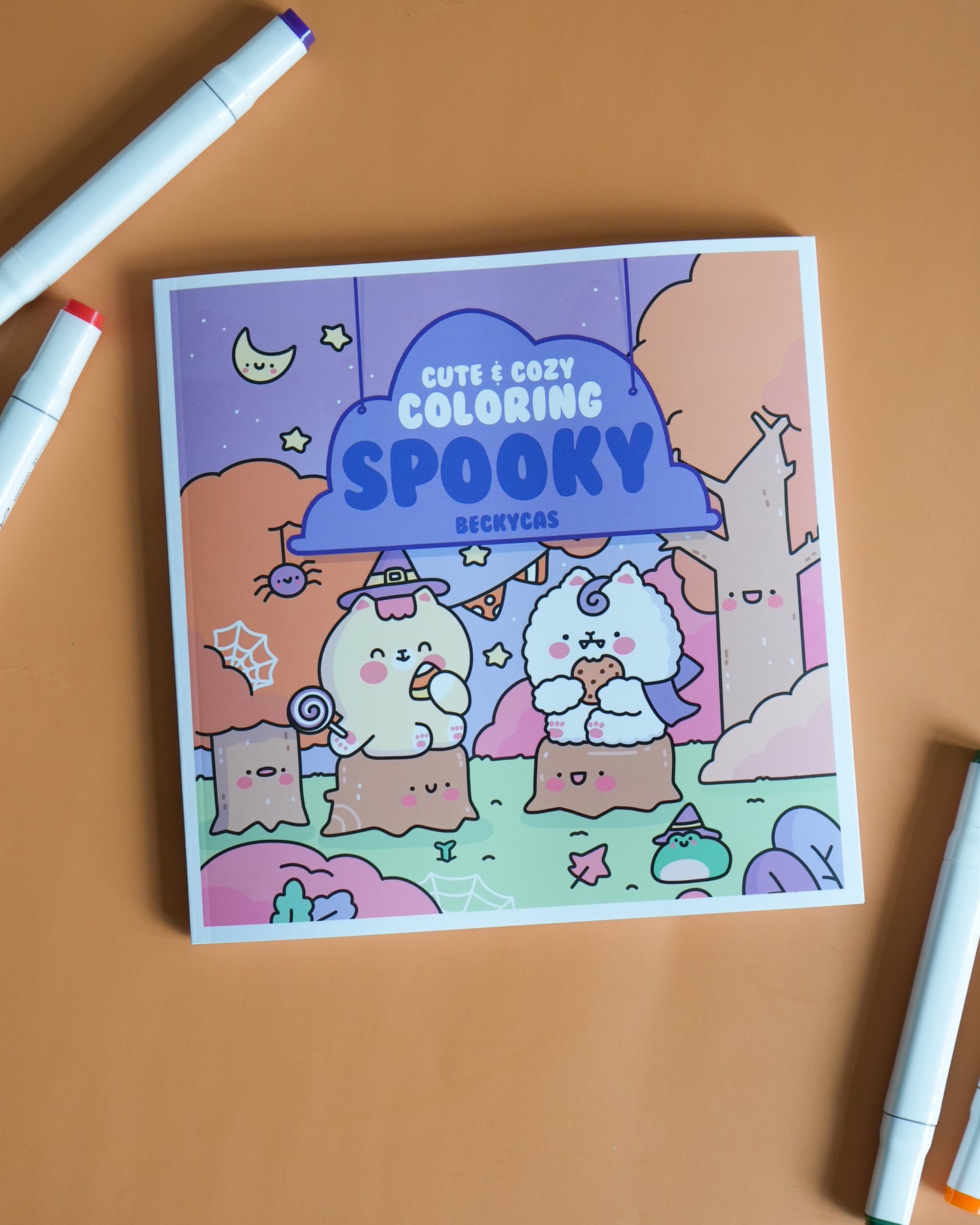 Cute and Cozy Coloring: Spooky by Becky Cas
