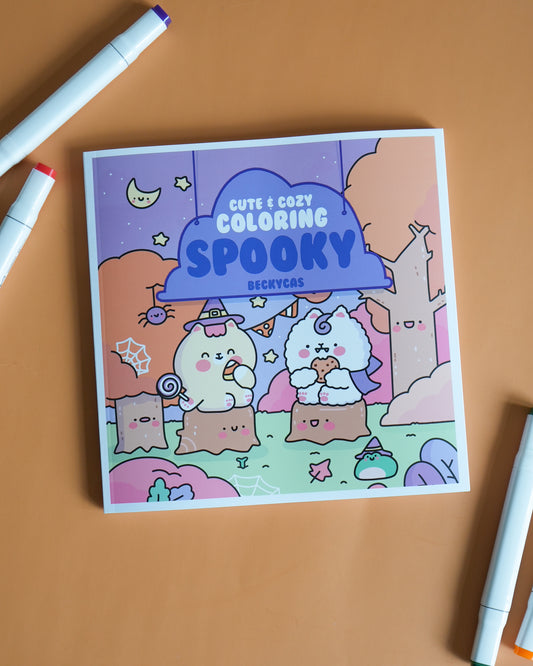 Cute and Cozy Coloring: Spooky by Becky Cas