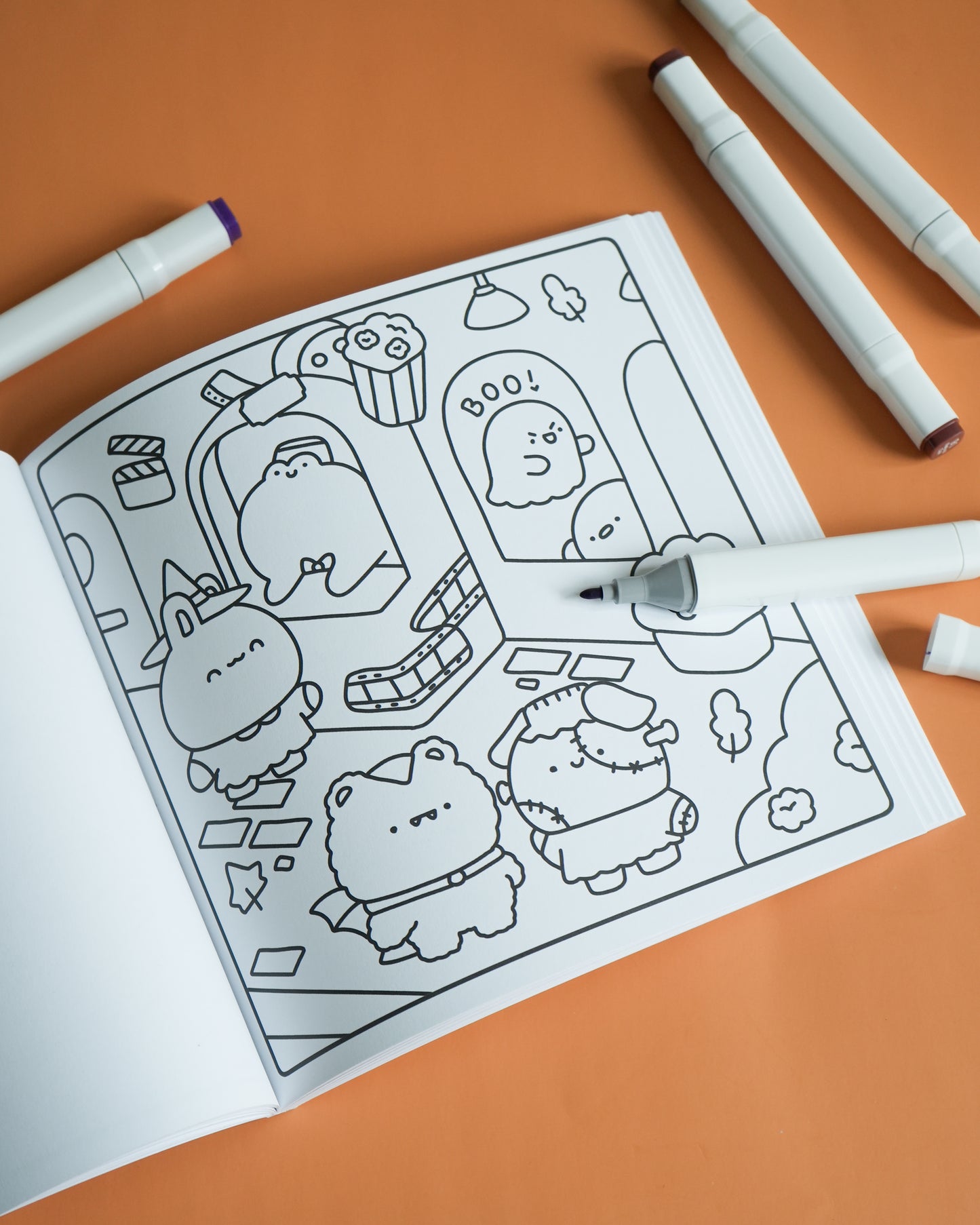 Cute and Cozy Coloring: Spooky by Becky Cas