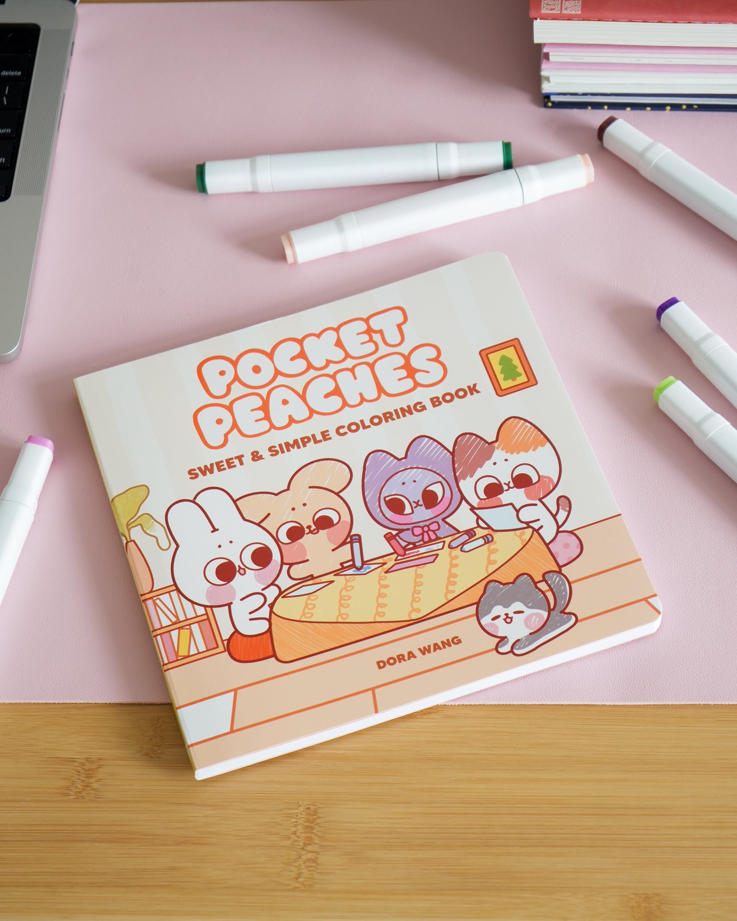 Pocket Peaches Sweet & Simple Coloring by Dora Wang