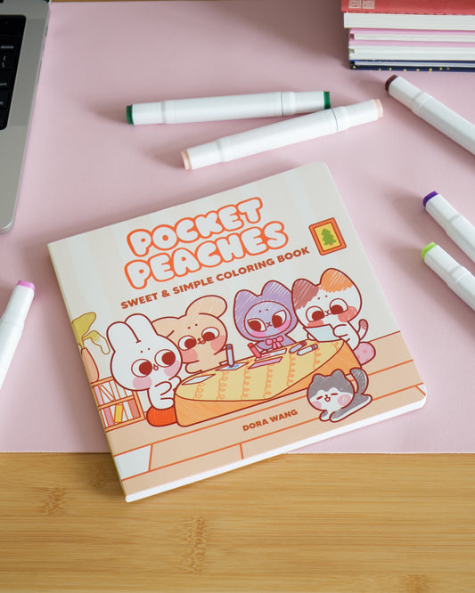 Pocket Peaches Sweet & Simple Coloring by Dora Wang