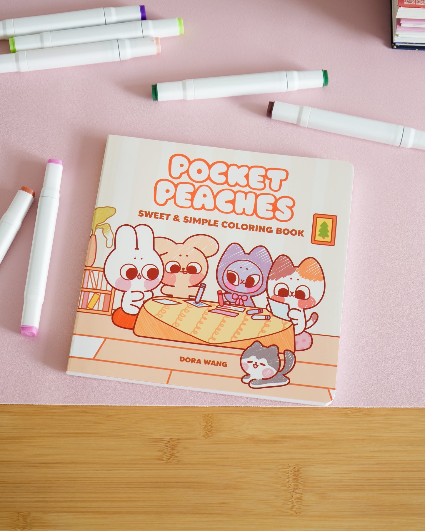 Pocket Peaches Sweet & Simple Coloring by Dora Wang